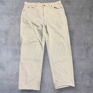 Vintage Levi's Jeans Mens 38x32 Beige 550 Loose Fit Tapered Leg 90s USA Made